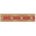 Stock Imprinted Reinforced Gummed Tape 3" x 375' (Warning)